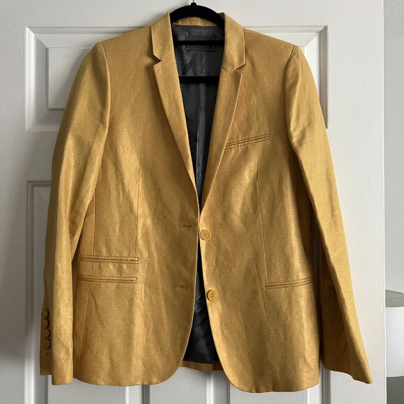 Zadig & Voltaire Deluxe Linen Blend Jacket Yellow - Picture 3 of 4